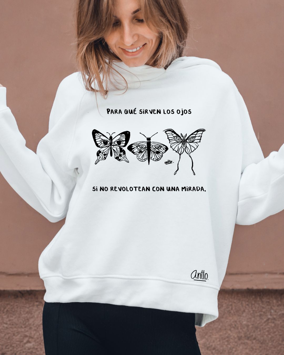 Hoodie con mariposas: para qué sirven los ojos