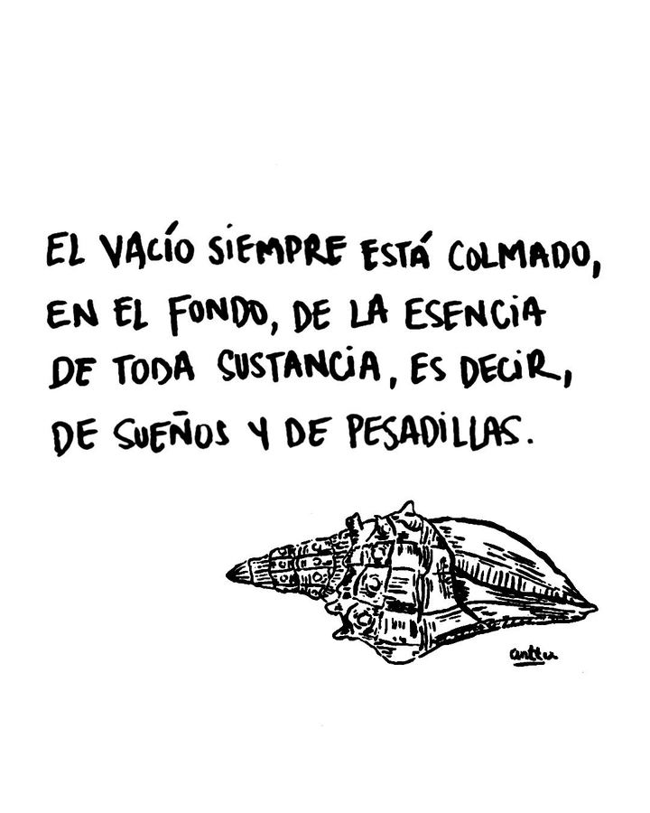 El vacío siempre está colmado — viñeta de antto.