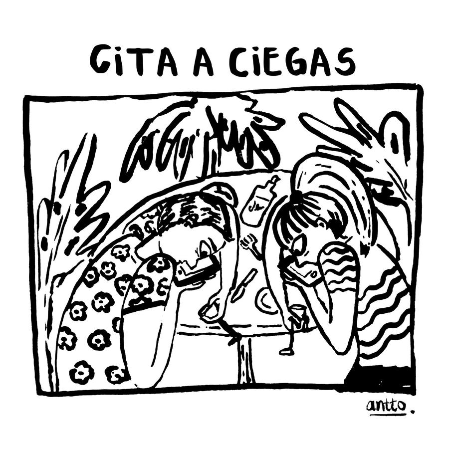 Cita a ciegas — viñeta de antto.